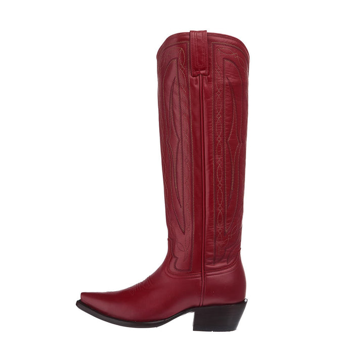 Hyer Boots Women's Marilyn Monroe Wildcat Tall Siren Red Vamp 17in Matching Top Boot