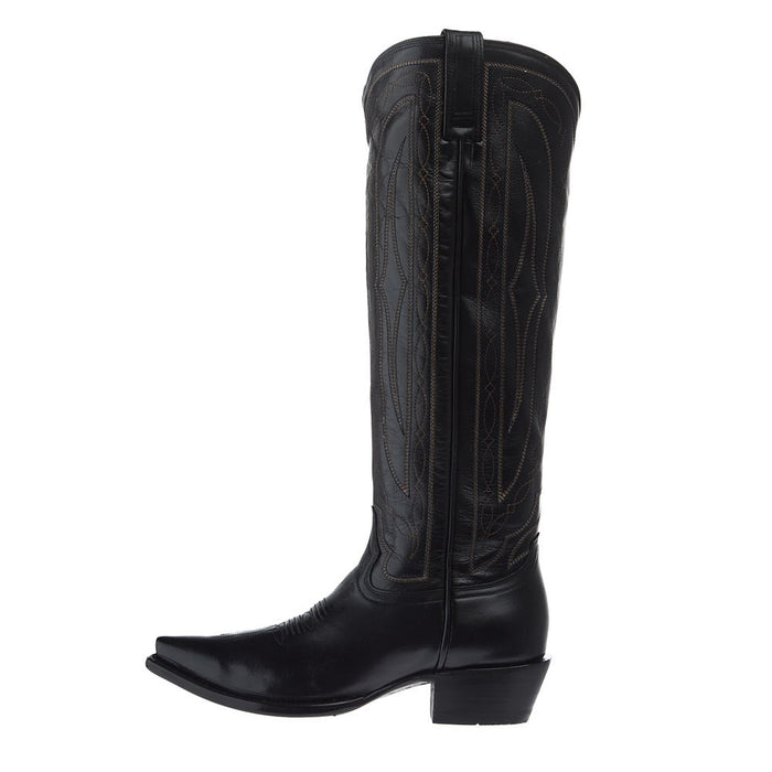 Hyer Boots Women's Marilyn Monroe Wildcat Tall Black Moonlight Vamp 17in Matching Top Boot