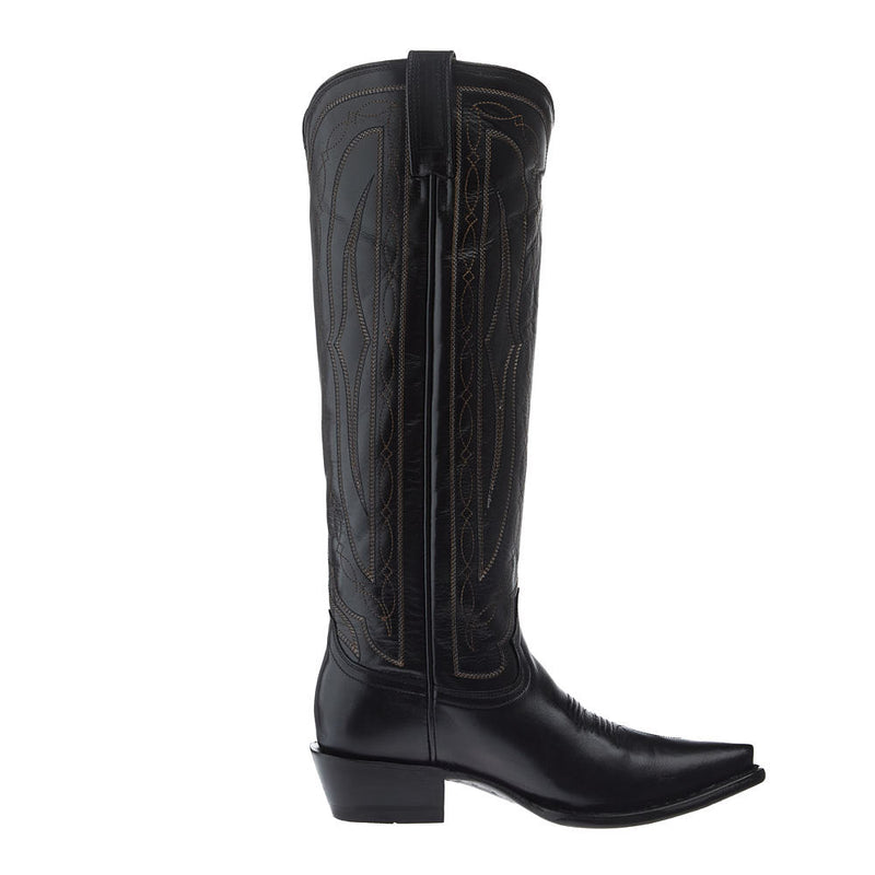 Hyer Boots Women's Marilyn Monroe Wildcat Tall Black Moonlight Vamp 17in Matching Top Boot