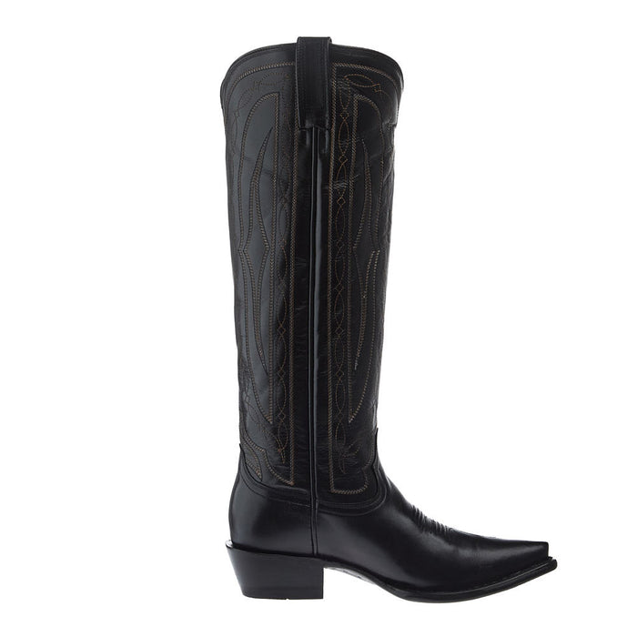 Hyer Boots Women's Marilyn Monroe Wildcat Tall Black Moonlight Vamp 17in Matching Top Boot