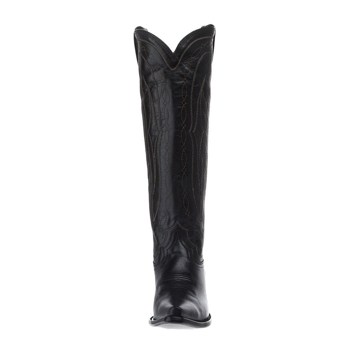 Hyer Boots Women's Marilyn Monroe Wildcat Tall Black Moonlight Vamp 17in Matching Top Boot