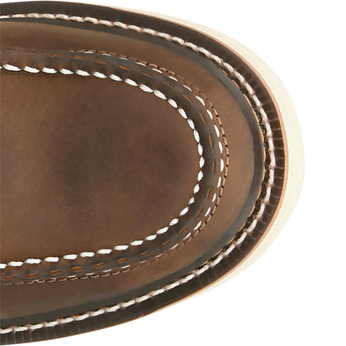 Justin Boot Company Men's Bristol 6In H20 Brown Soft Round Toe Lace Up Work Boot