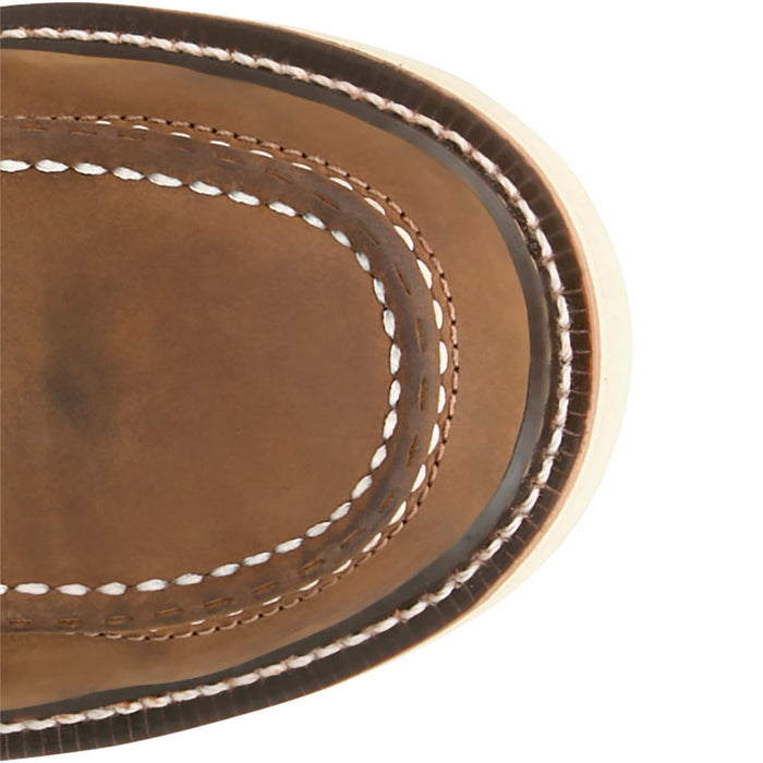 Justin Boot Company Men's Bristol 6in Waterproof Brown Steel Round Toe Lace Up Work Boot