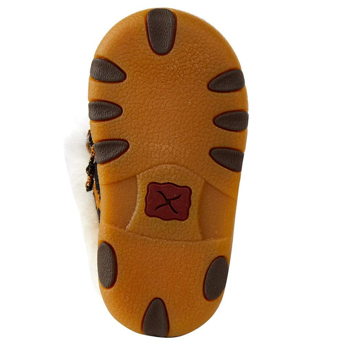 Twisted X Infant Leopard Print Sherpa Lined Driving Moc