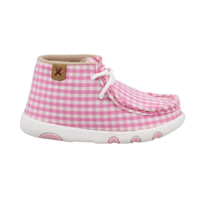 Twisted X Infant's Pink and White Chukka Driving Moc