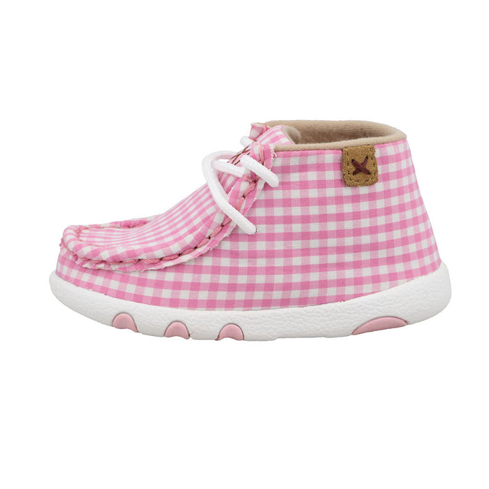 Twisted X Infant's Pink and White Chukka Driving Moc