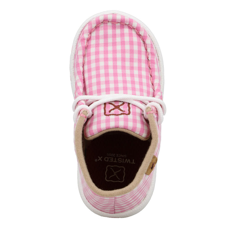Twisted X Infant's Pink and White Chukka Driving Moc