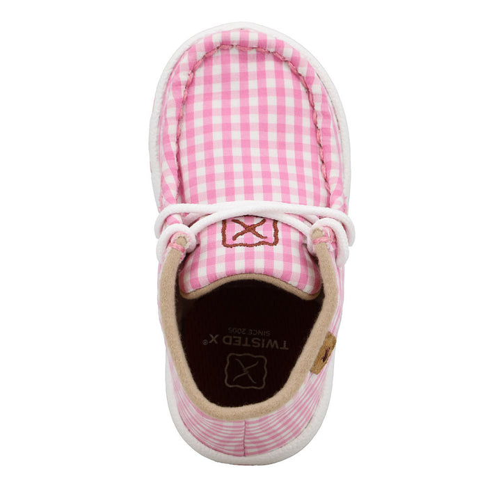 Twisted X Infant's Pink and White Chukka Driving Moc