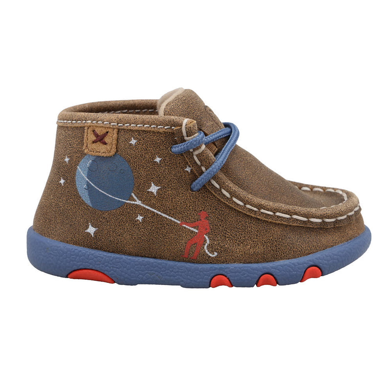 Twisted X Infant's Bomber Dusty Blue & Red Chukka Driving Moc