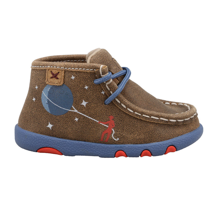 Twisted X Infant's Bomber Dusty Blue & Red Chukka Driving Moc