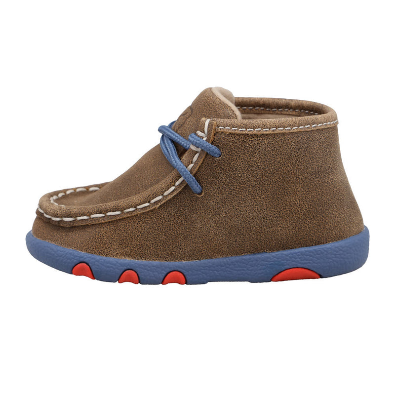 Twisted X Infant's Bomber Dusty Blue & Red Chukka Driving Moc