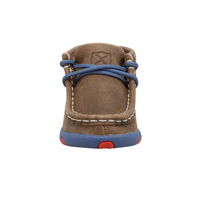 Twisted X Infant's Bomber Dusty Blue & Red Chukka Driving Moc