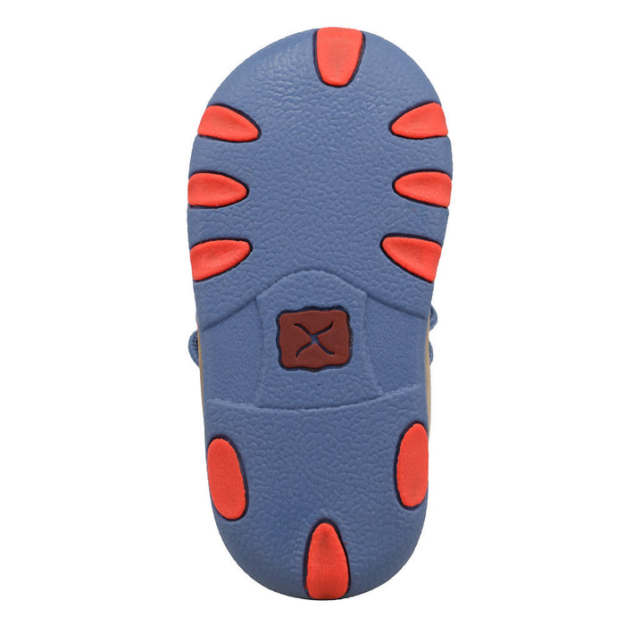 Twisted X Infant's Bomber Dusty Blue & Red Chukka Driving Moc