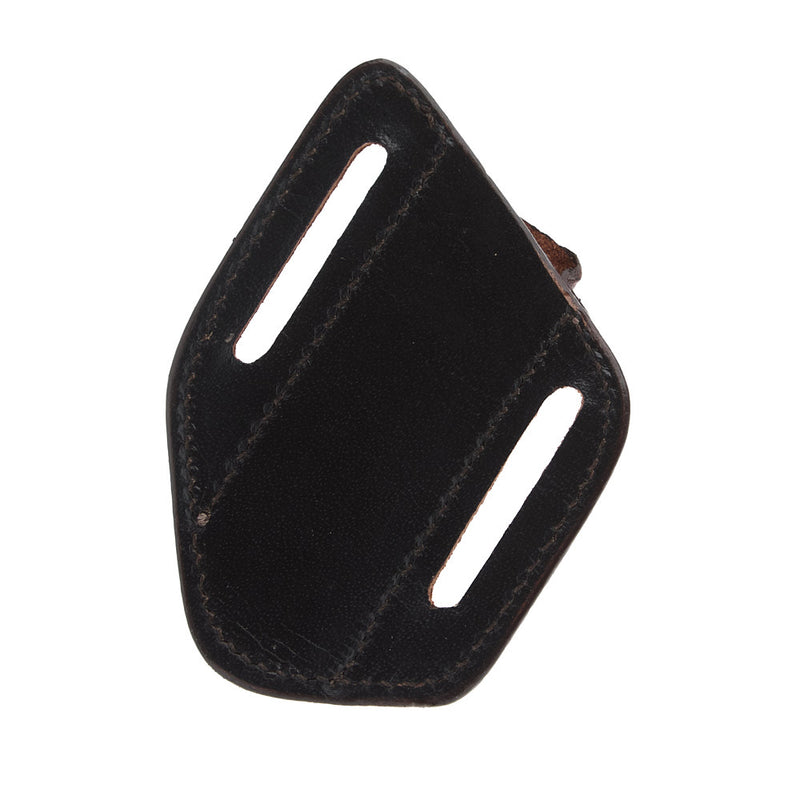 Western Fashion Circle SH Cutlery Trapper Knife Sheath Black Flower Stamp