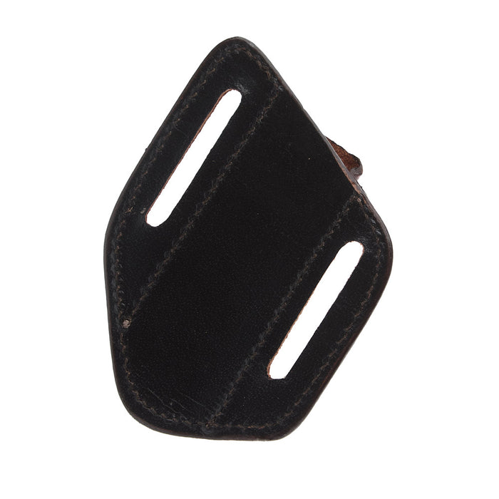 Western Fashion Circle SH Cutlery Trapper Knife Sheath Black Flower Stamp