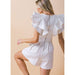 Flying Tomato Women's White Ruffle Sleeve Romper