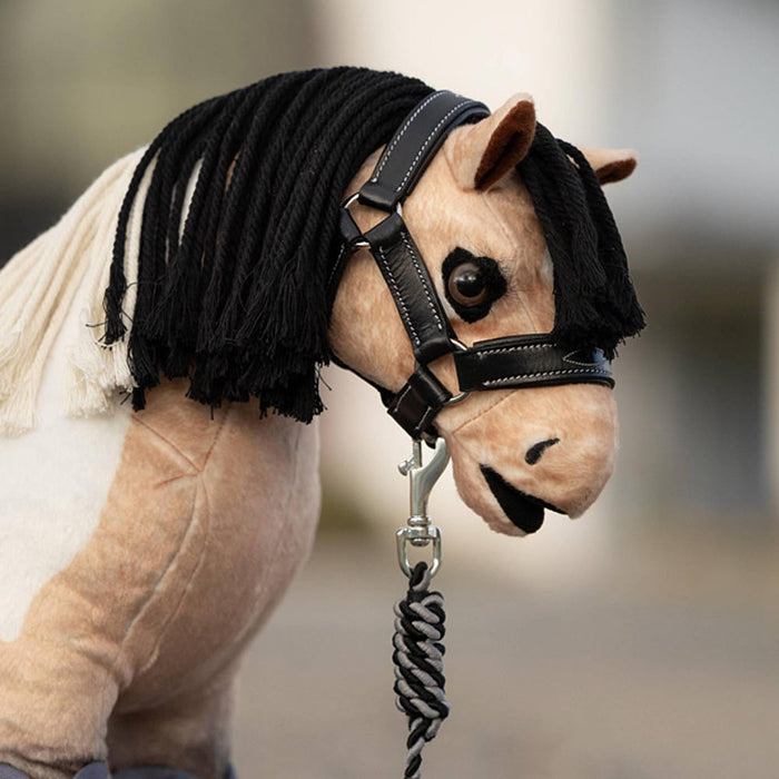 Lemieux Toy Pony Leather Headcollar & Leadrope Black