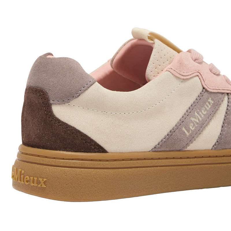 Lemieux Women's Stockbridge Stone Suede Trainer Shoe