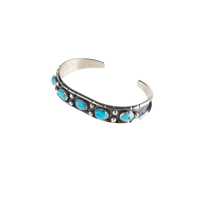 NRS Sterling Silver Kingman Turquoise Cuff