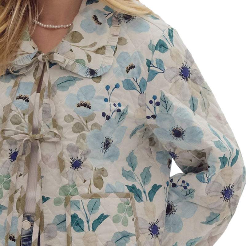 Entro Womens Blue Combo Jacket