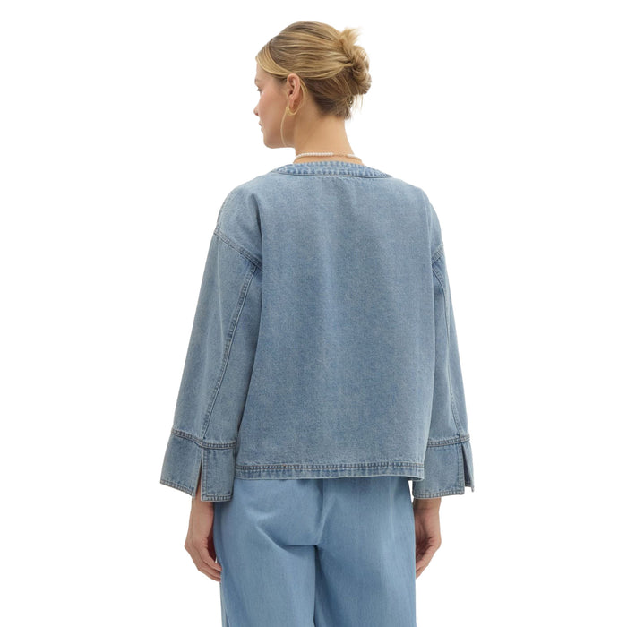 Entro Womens Denim Front Tie Jacket