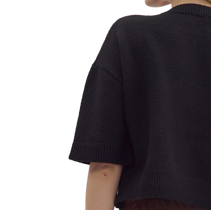 Entro Women's Black Horse Motif Sweater