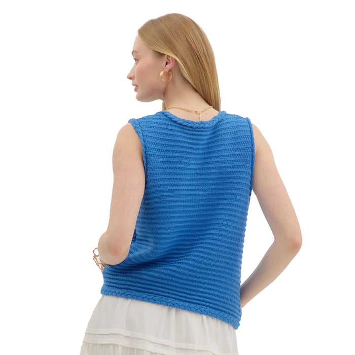 Entro Women's Blue Fashion Button Vest