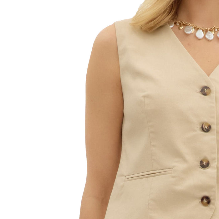 Entro Women's Tan Fashion Vest