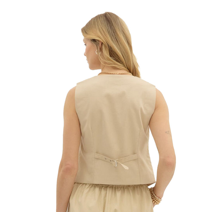 Entro Women's Tan Fashion Vest