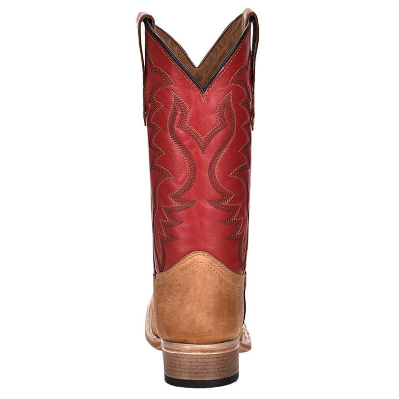 Circle G Kids Honey and Red Top Square Toe Cowboy Boot