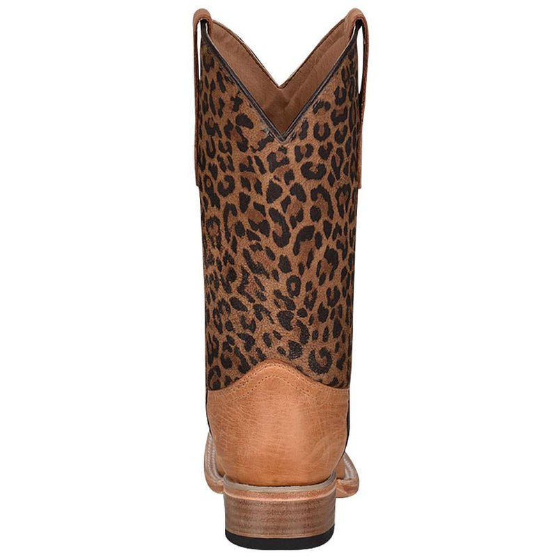 Circle G Kids Honey Leopard Print Top Sq Toe Boot