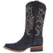 Corral Boots Kids Black Embroidery Square Toe Boot