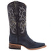 Corral Boots Kids Black Embroidery Square Toe Boot