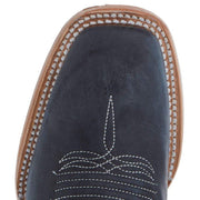 Corral Boots Kids Black Embroidery Square Toe Boot