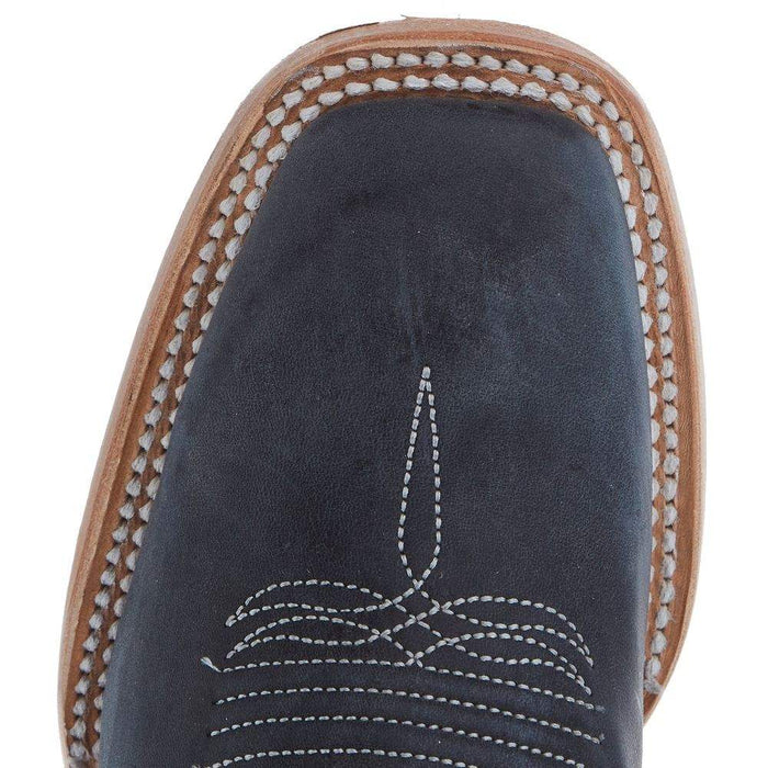 Corral Boots Kids Black Embroidery Square Toe Boot