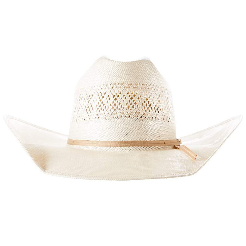 American Hats AHC JC4200 2 Cord Champagne Band 4 1/4in. Brim Open Crown Straw Cowboy Hat