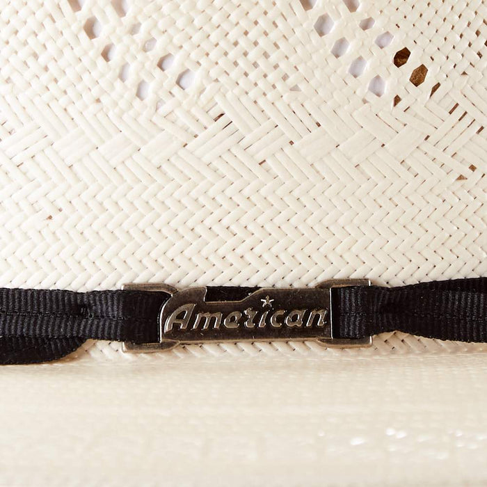 American Hats AHC JC4210 2 Cord Black Band 4 1/4in. Brim Open Crown Straw Cowboy Hat