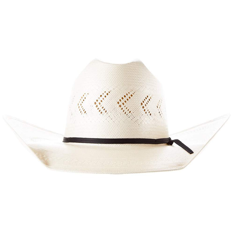 American Hats AHC JC4210 2 Cord Black Band 4 1/4in. Brim Open Crown Straw Cowboy Hat