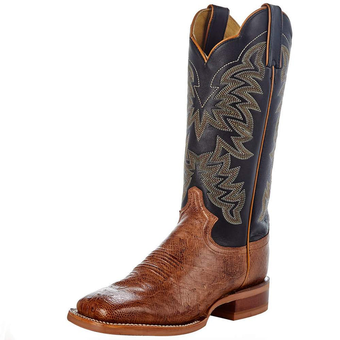 Justin Boot Company Women's Vintage Cognac Smooth Ostrich Cowgirl Boot