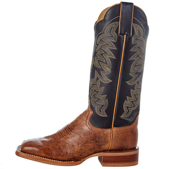 Justin Boot Company Women's Vintage Cognac Smooth Ostrich Cowgirl Boot