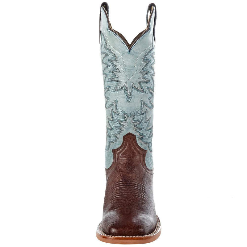 Justin Boot Company Women's Antique Brown Smooth Ostrich Cowgirl Boot