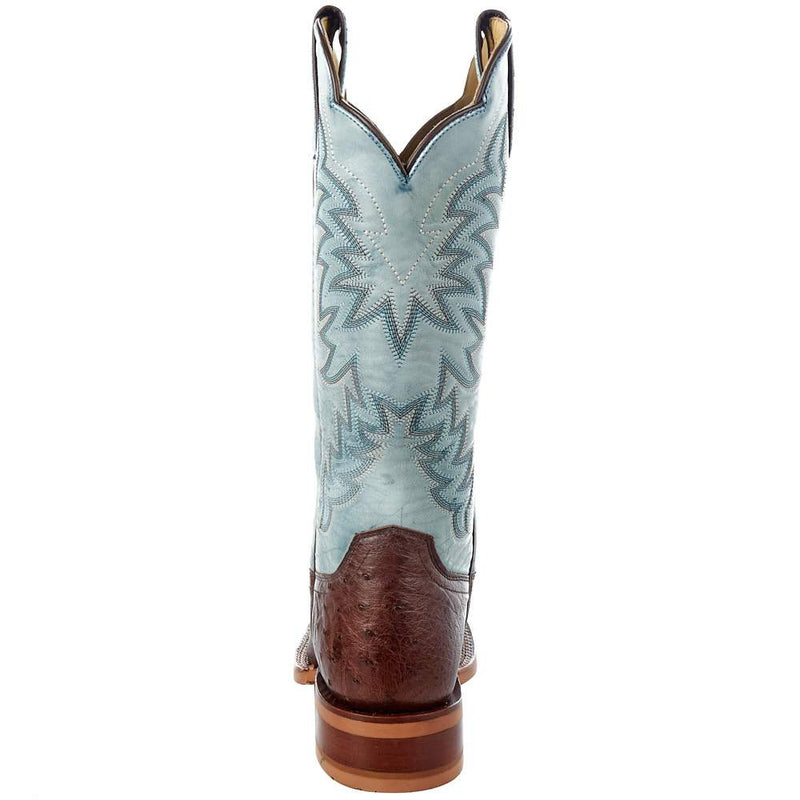 Justin Boot Company Women's Antique Brown Smooth Ostrich Cowgirl Boot