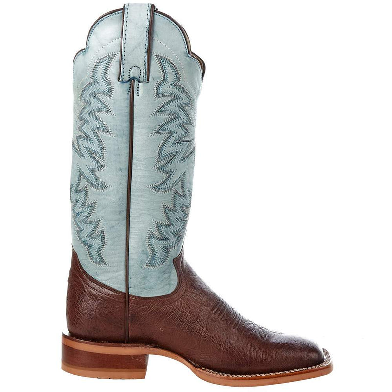 Justin Boot Company Women's Antique Brown Smooth Ostrich Cowgirl Boot