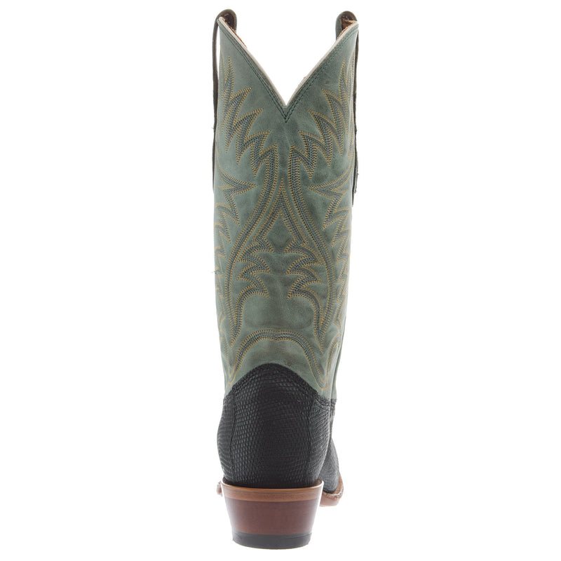 Justin Boot Company Men`s Green Safari Lizard 13In Green Top Cowboy Boot