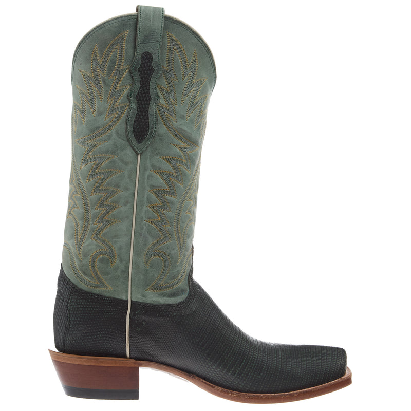 Justin Boot Company Men`s Green Safari Lizard 13In Green Top Cowboy Boot
