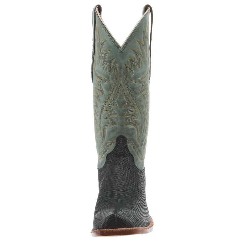 Justin Boot Company Men`s Green Safari Lizard 13In Green Top Cowboy Boot