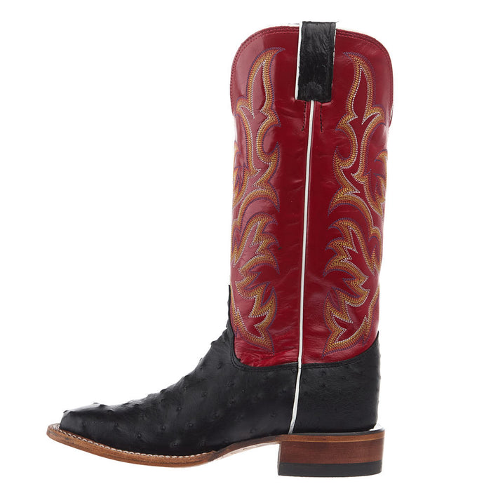 Justin Boot Company Women's Piper Black Full Quill Ostrich Square Toe Boot