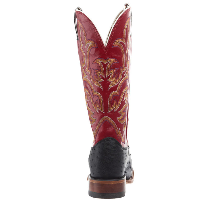 Justin Boot Company Women's Piper Black Full Quill Ostrich Square Toe Boot