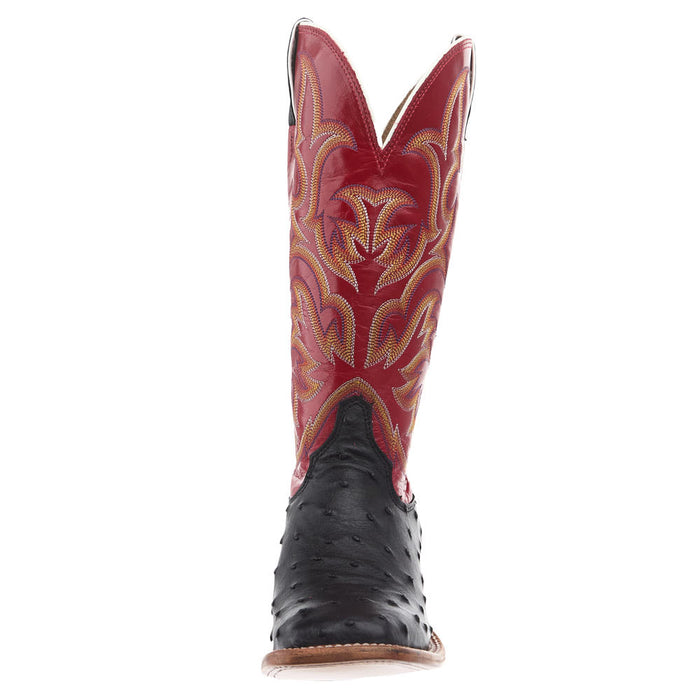 Justin Boot Company Women's Piper Black Full Quill Ostrich Square Toe Boot