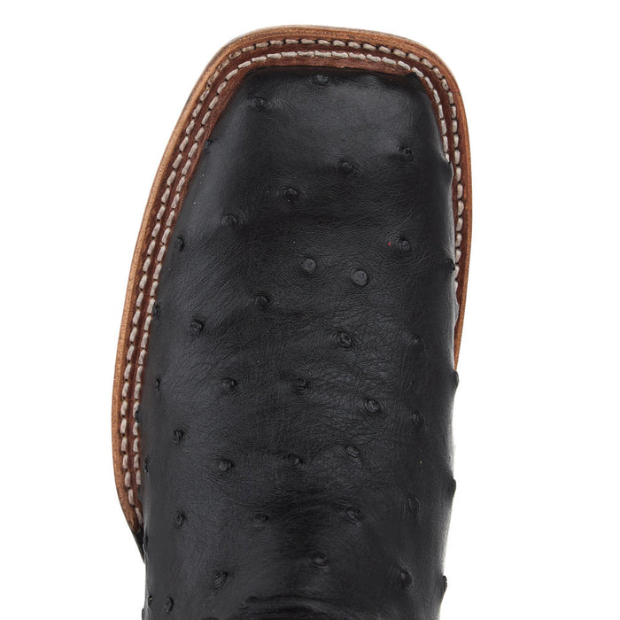 Justin Boot Company Women's Piper Black Full Quill Ostrich Square Toe Boot